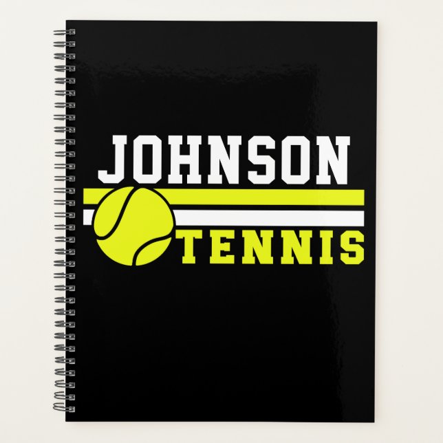 Agenda Jugador de tenis NOMBRE Ball Game Court Personaliz (Anverso)
