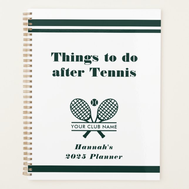 Agenda Jugadores del equipo Personalizados de Tennis Club (Anverso)