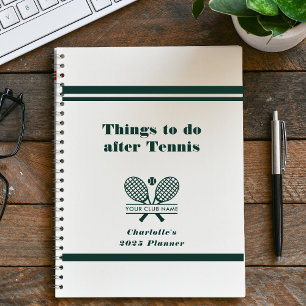 Agenda Jugadores del equipo Tennis Club Name Swag Green 2