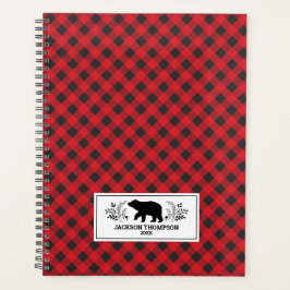 Agenda Juguete de búfalo rojo negro personalizado