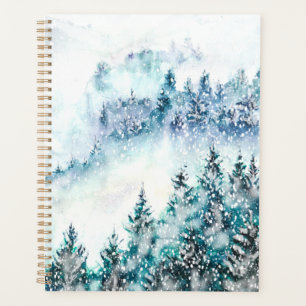 Agenda jungla de pino pintado a mano