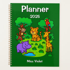 Agenda Jungle Theme Planner Notebook- Preschool Teacher
