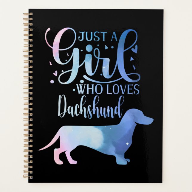 Agenda Just A Girl Who Loves Dachshund Dog Lover Female (Anverso)