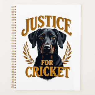 Agenda Justicia Para Cricket Tipografía Vintage Memorial