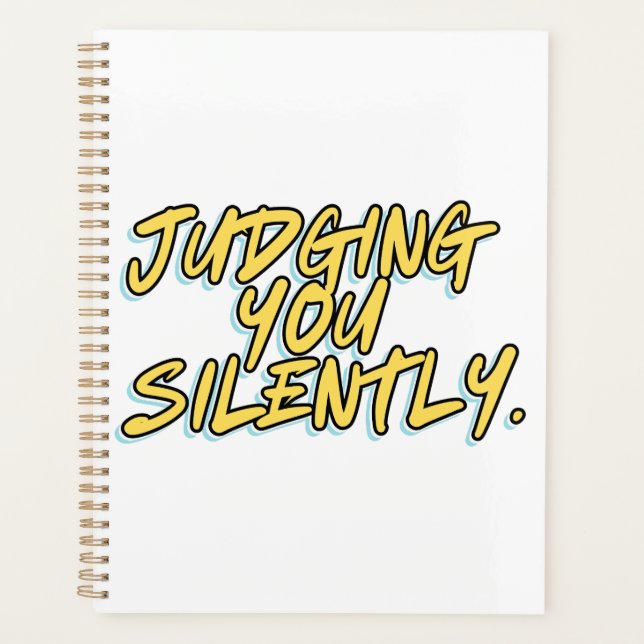 Agenda Juzgándote en silencio (Anverso)