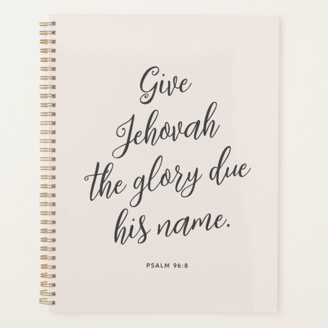 Agenda JW Planner, 2025 Año Texto de los testigos de Jeho (Anverso)