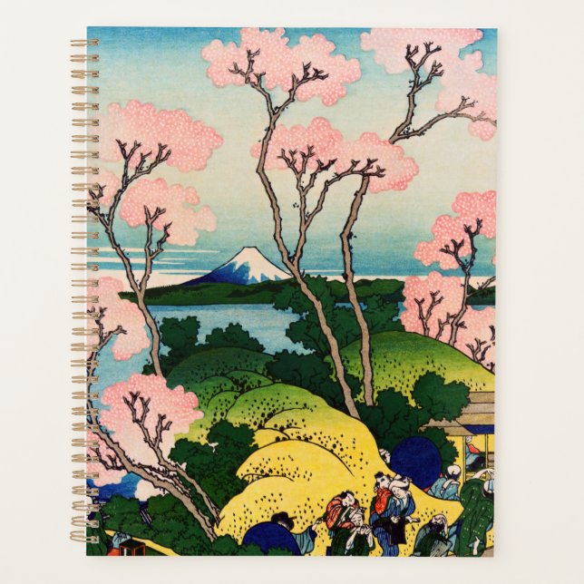 Agenda Katsushika Hokusai - Gotenyama, Tokaido, Shinagawa (Anverso)