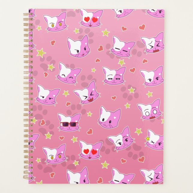 Agenda Katzen - Kätzchen - Comickatzen Muster  Planer (Anverso)