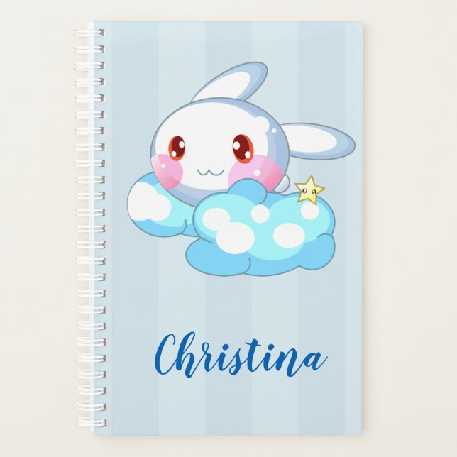 Agenda Kawaii Bunny, Personalizado de Cloud & Star (Anverso)
