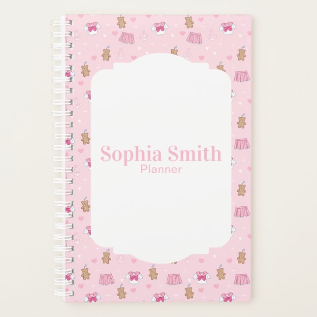 Agenda "Kawaii Campus" Preppy Personalized Planner V2 (Anverso)