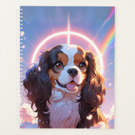 Agenda Kawaii Cavalier Rey Charles Pastel Cielo Arcoiris