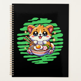 Agenda Kawaii Corgi tazón de Ramen