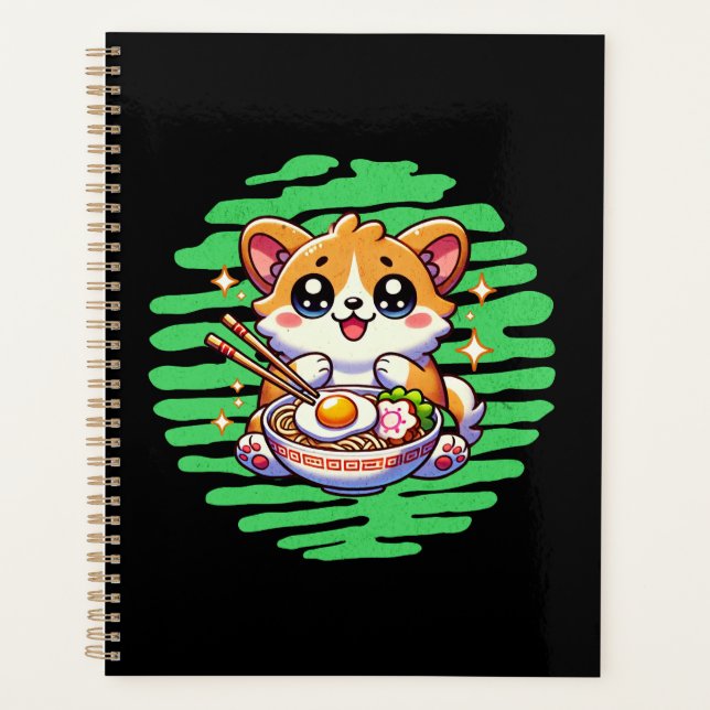 Agenda Kawaii Corgi tazón de Ramen (Anverso)