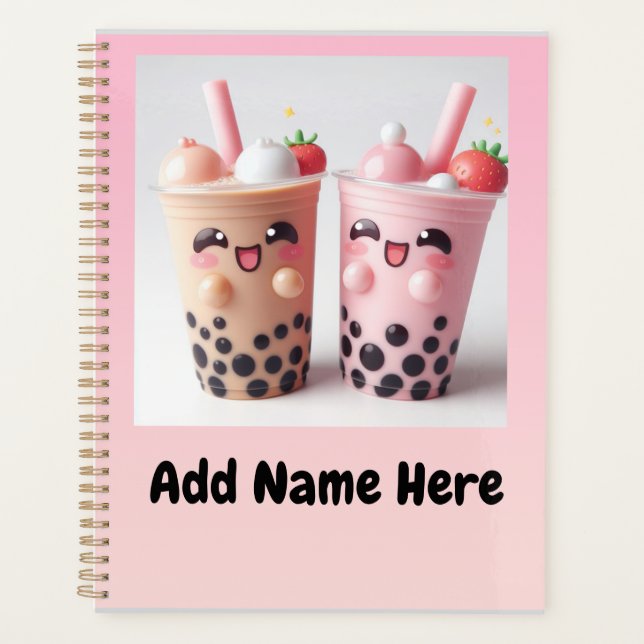 Agenda KAwaii Happy Boba Tea Planner (Anverso)