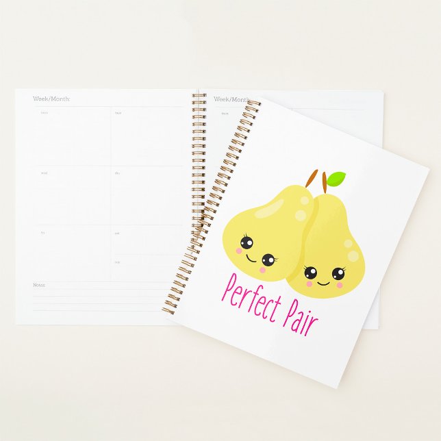 Agenda Kawaii Pear Pareja Perfecta Pareja Funny Pun (Subido por el creador)