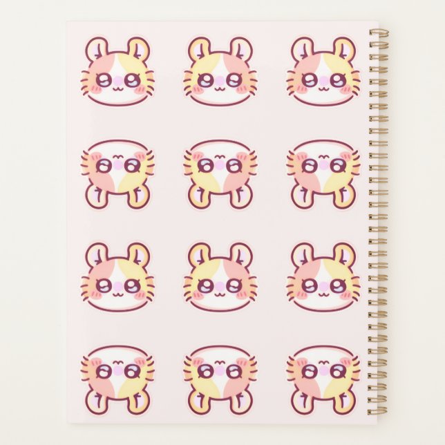 Agenda Kawaii Pink Kitty Daily Planner - Cute Coquette  (Reverso)
