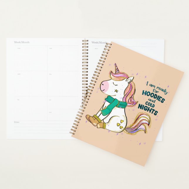 Agenda Kawaii Unicorn | Invierno y frutos secos (Demostración)