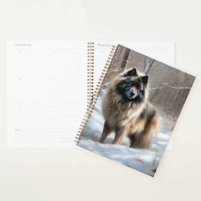 Agenda Keeshond Deja que nieve Navidad (Demostración)