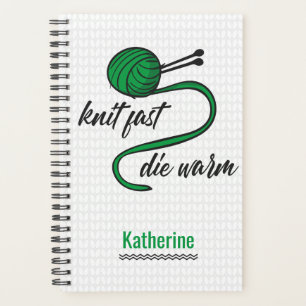 Agenda Kelly Green Knit Fast, Morir Warm Planner