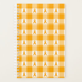 Agenda Kidney Cancer Awareness Plaid Planner, Orange