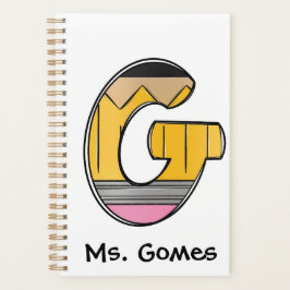 Agenda Kindergarten Teacher Planner with Notebook Initial