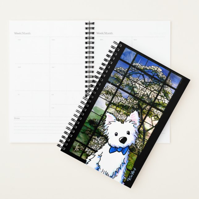 Agenda KiniArt Westie Dogwood Tree Planner (Demostración)