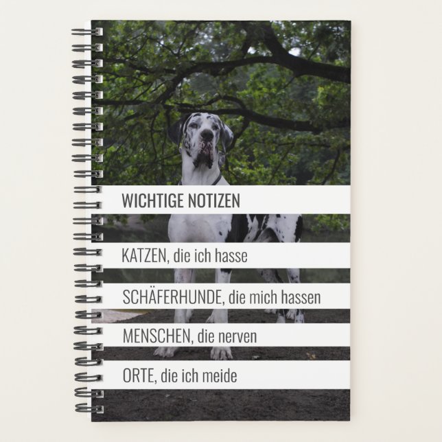 Agenda Kleiner ironischer Planer mit Doggen (Anverso)