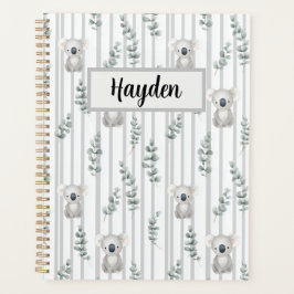 Agenda Koala and Gray Stripes 