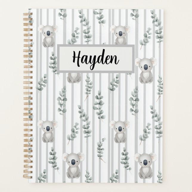 Agenda Koala and Gray Stripes  (Anverso)