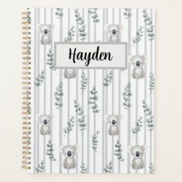 Agenda Koala y rayas grises 