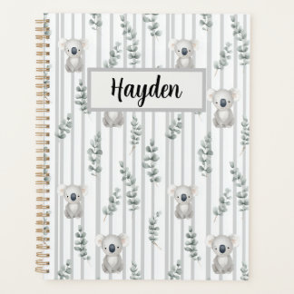 Agenda Koala y rayas grises