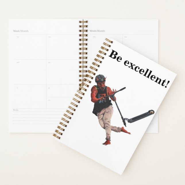Agenda Kobold Kick Scooter Trick Fantasy Art Planner (Demostración)