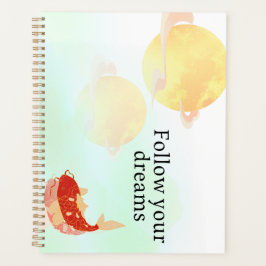 Agenda Koi Fish Dream Quote Art Print – "Follow Your Drea