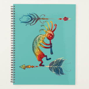 Agenda Kokopelli Nativo Americano Con Dos Plumas 1
