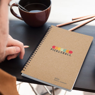 Agenda Kraft Brown Pickleball Personal Weekly