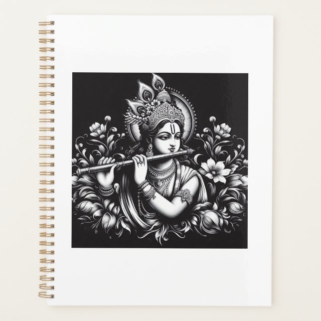 Agenda Krishna Negro y Blanco (Anverso)