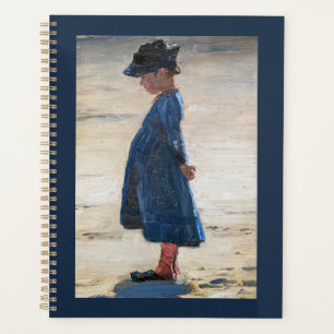 Agenda Kroyer - Niña pequeña de pie en la playa Skagen