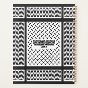 Agenda Kuffiya jordano palestino shemag negro y blanco
