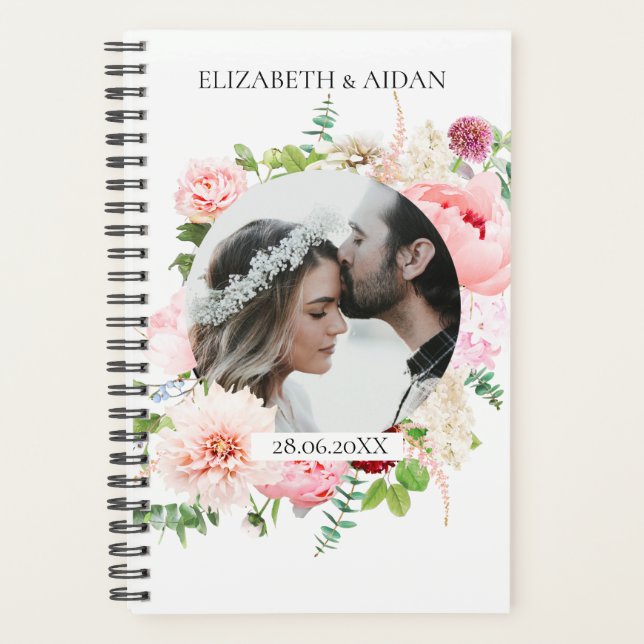 Agenda Kundenspezifischer Floraler Foto (Anverso)