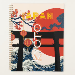 Agenda Kyoto Japón: Arte de viajes, arte de viajes retro