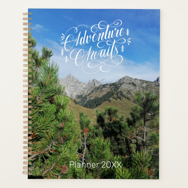 Agenda La aventura espera el paisaje montañoso (Anverso)