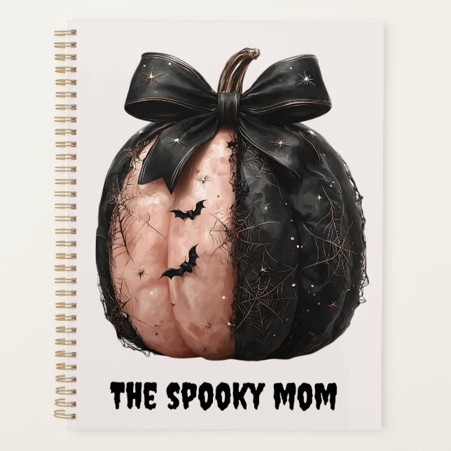 Agenda La Calabaza De Halloween De La Madre Famosa (Anverso)