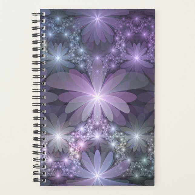 Agenda La cama de flores reluciente arte fractal (Anverso)
