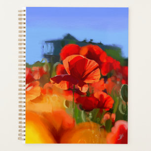 Agenda La casa de las amapolas - pintura al óleo