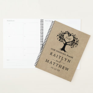 Agenda La colección de Bodas de Árboles del Corazón Rústi