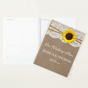 Agenda La colección de Bodas de girasol rústico