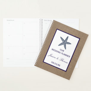 Agenda La colección de bodas Starfish Burlap Beach de la 