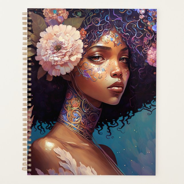 Agenda La diosa negra afroamericana reina arte de fantasí (Anverso)