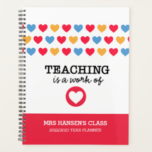 Agenda "La enseñanza es un trabajo de corazón" Profesora 