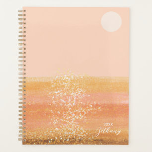 Agenda La Escena De Boho Beach Sunset Over Ocean Watercol